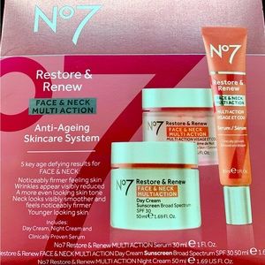 No7 Restore and Renew Face and Neck Multi action Anti-Aging Skincsre System